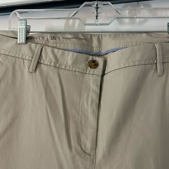 Talbots NWOT Relaxed Chino Tan Pants - Picture 4 of 5